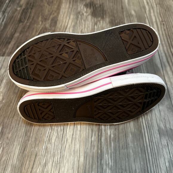 Converse Youth Size 3 A01673F HI Pink Unicorn High Top Sneakers Chuck Taylors - Picture 4 of 5